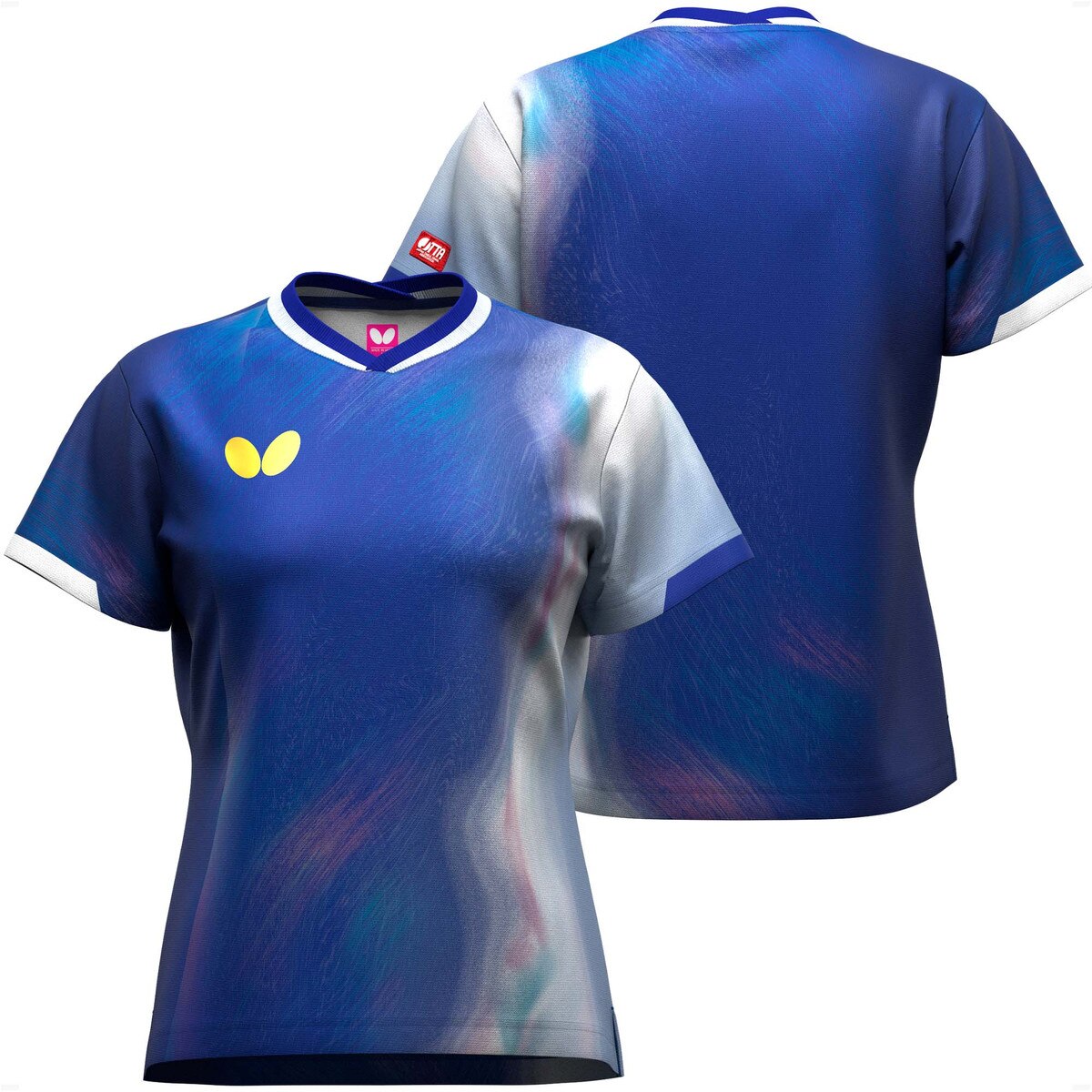Butterfly Table Tennis - Infiria Lady Shirt - Blue - Front/Back